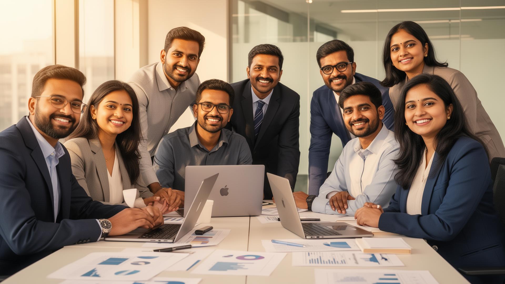 Indian professionals working together